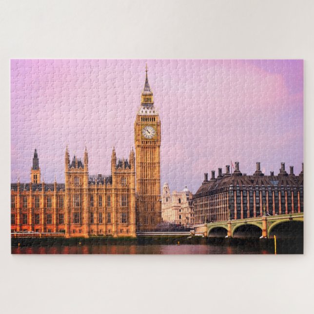 London & Big Ben Clock, Westminster /England Jigsaw Puzzle (Horizontal)