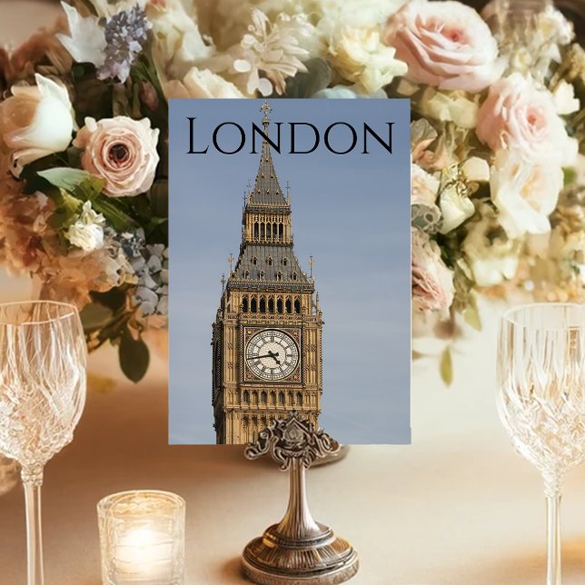 London Big Ben Color Wedding  Table Number (Creator Uploaded)
