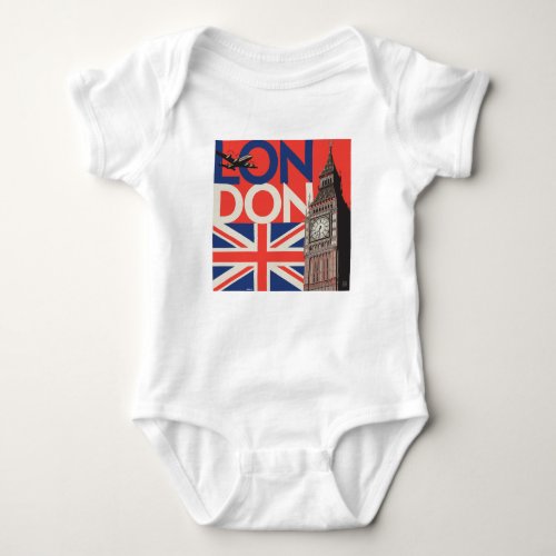 London Big Ben  England Baby Bodysuit