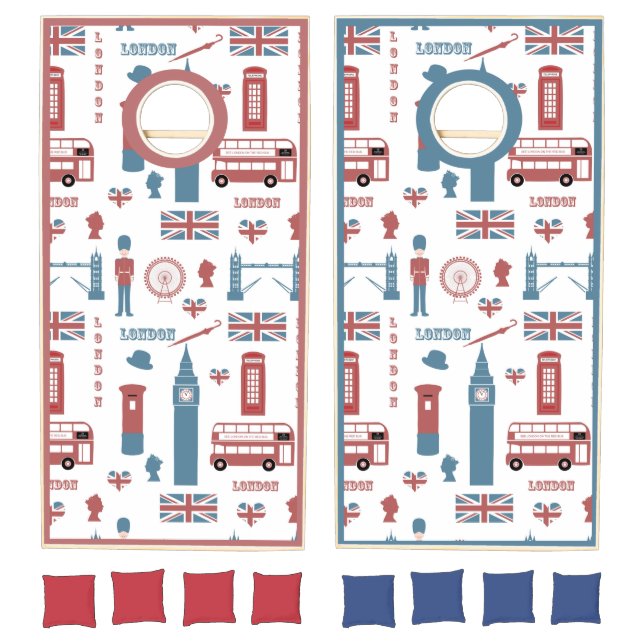 London Big Ben England Flag Bean Bag Toss Game (Set)
