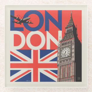 London Big Ben England Glass Coaster