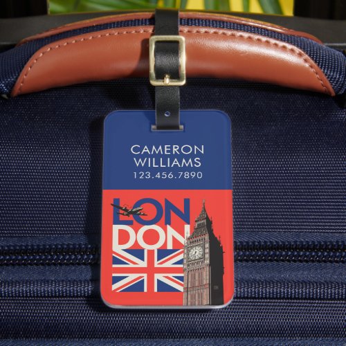 London Big Ben  England Luggage Tag