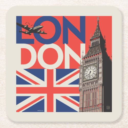 London Big Ben  England Square Paper Coaster