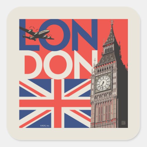 London Big Ben  England Square Sticker