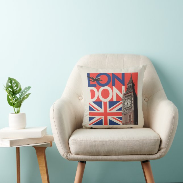 London Big Ben | England Throw Pillow (Chair)