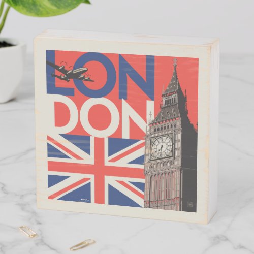 London Big Ben  England Wooden Box Sign