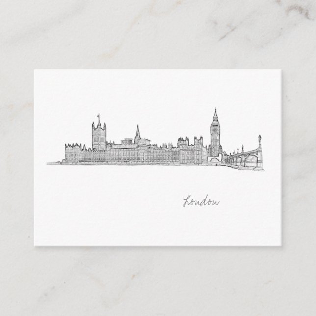 London Big Ben Great Britain Architecture Enclosure Card (Front)