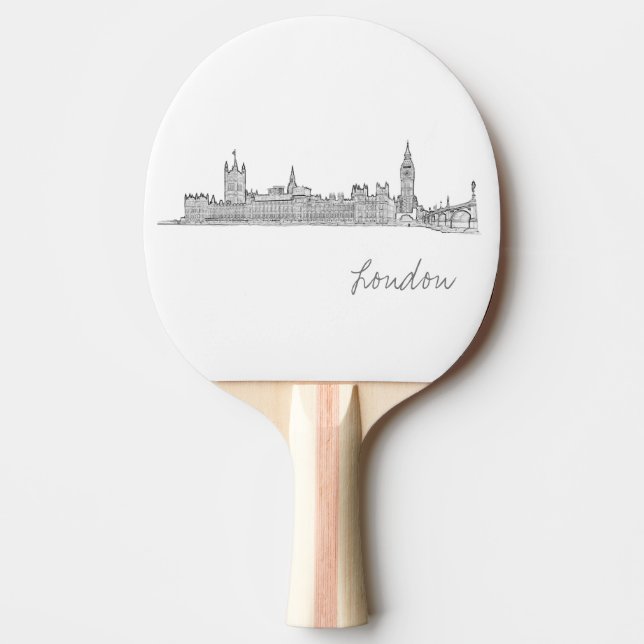 London Big Ben Great Britain Architecture Ping Pong Paddle (Front)
