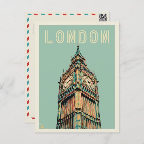 London Big Ben illustration Postcard