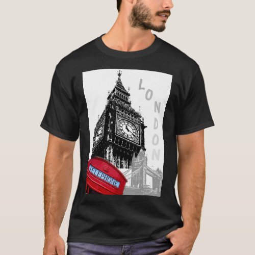 London Big Ben Modern Elegant Pop Art Trendy T_Shirt