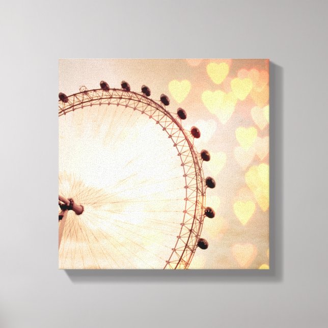 London | Big Ben Photograph Filtered Nightime Canvas Print (Front)