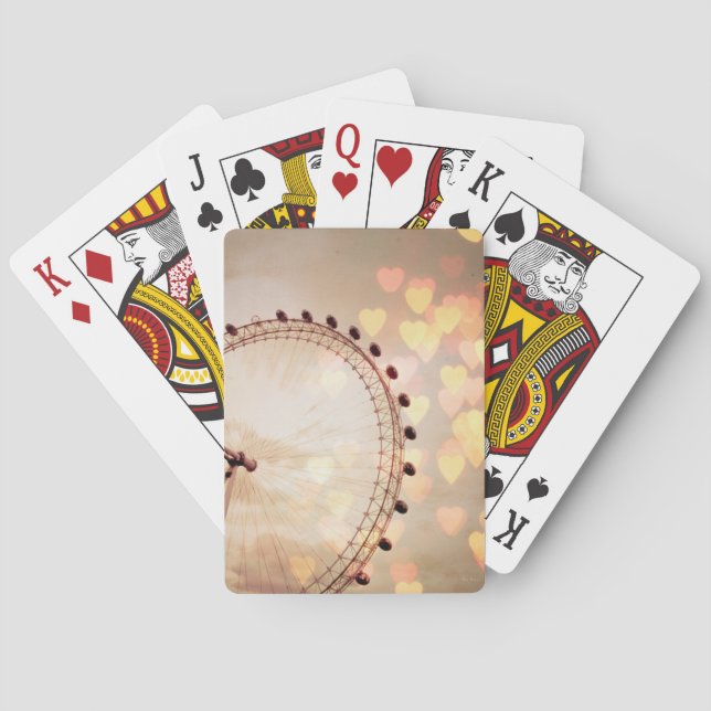 London | Big Ben Photograph Filtered Nightime Poker Cards (Back)