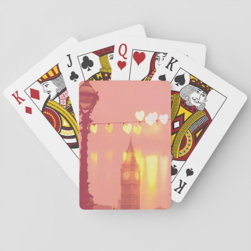 London  Big Ben Photograph Filtered Nightime Poker Cards