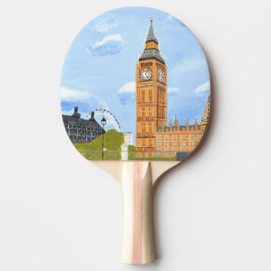 London Big Ben  Ping Pong Paddle