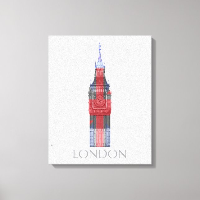 London Big Ben Union Jack Canvas Print (Front)