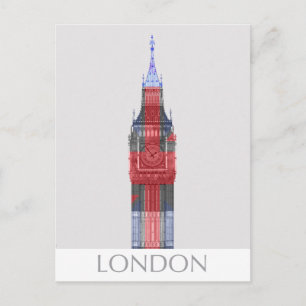 London Big Ben Union Jack Postcard