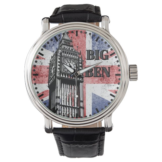 London Big Ben Union Jack Watch (Front)