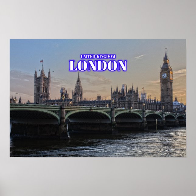 London Big Ben - United Kingdom Poster (Front)