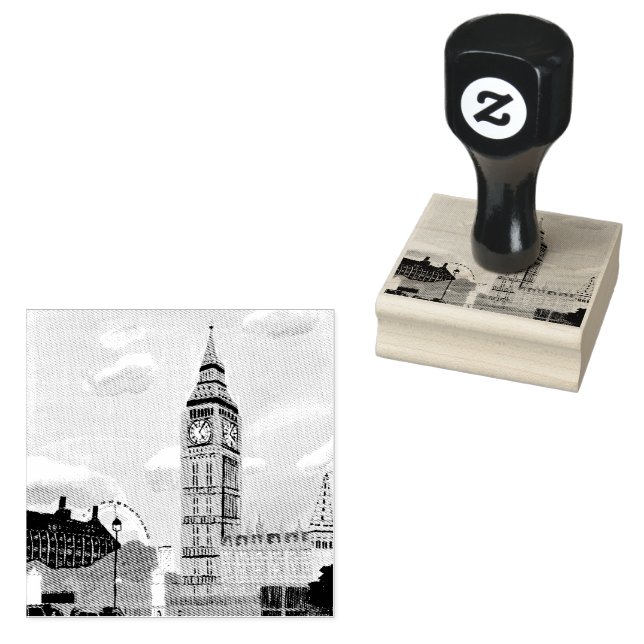 London Big Ben Wood Art Stamp  (Stamped)