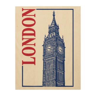 London-Big Ben Wood Print