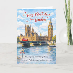 London Birthday Card – Big Ben & Westminster