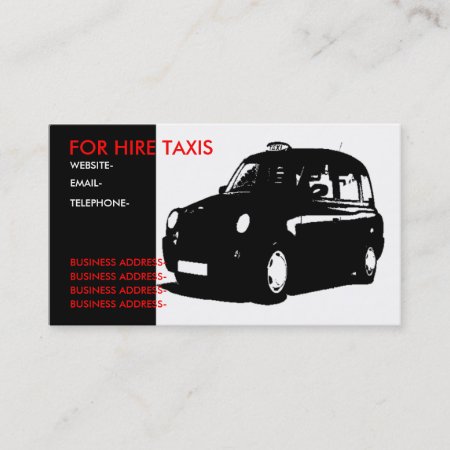 London Black Cab Business Card