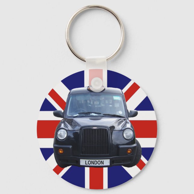 London Black Taxi Cab Keychain (Front)