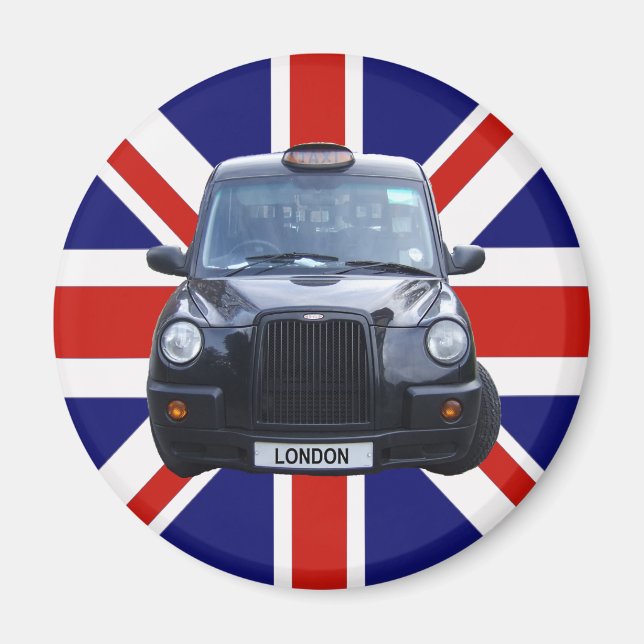 London Black Taxi Cab Magnet (Front)