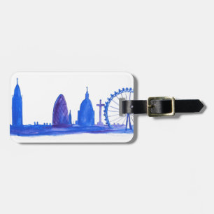 London blue luggage tag