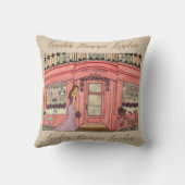 London Bonnie London Bakery Women Of Travel Throw Pillow (Back)