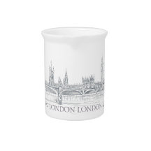 London Bridge and Architecture Ink Sketch