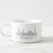 London Bridge and Big Ben Ink Sketch