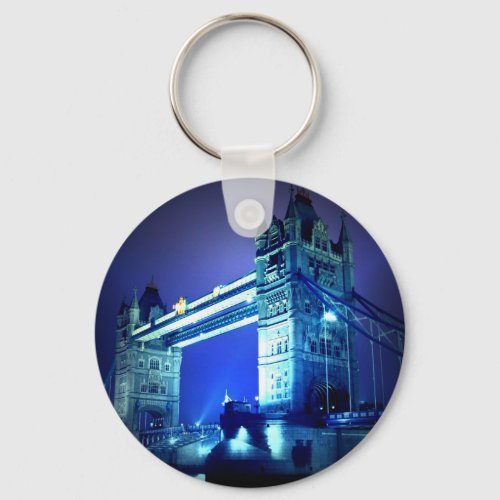 London Bridge at Night Keychain