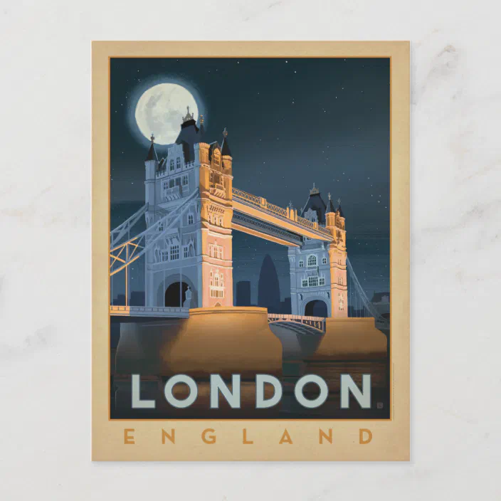 Puzzle Puzzel London Postcard Postkarte Tower Bride Themse England Nostalgie 500 