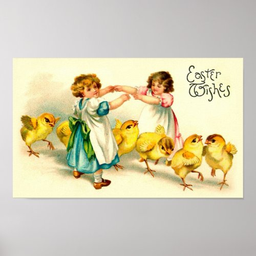 London Bridge Happy Easter Cute Vintage Poster