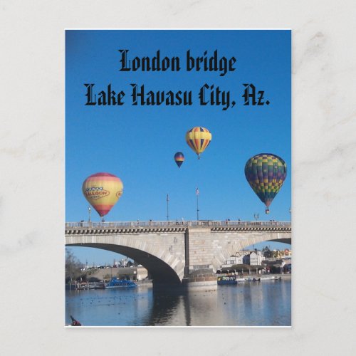 London Bridge Lake Havasu Az Postcard