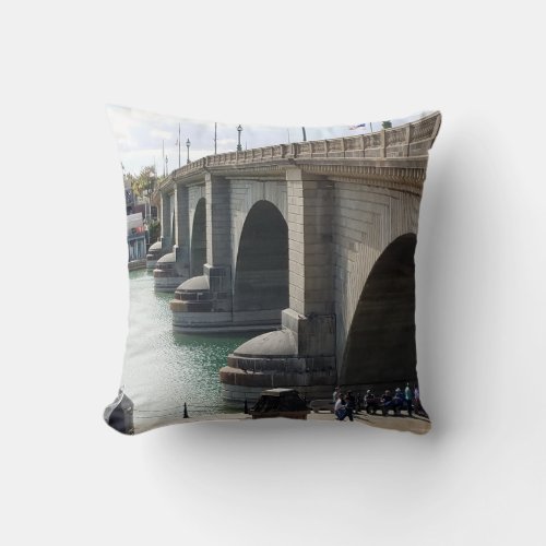 London Bridge Lake Havasu Door Mat Throw Pillow