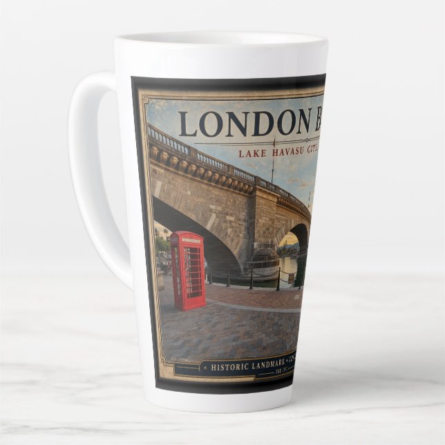 London Bridge Lake Havasu Latte Mug (Left Angle)