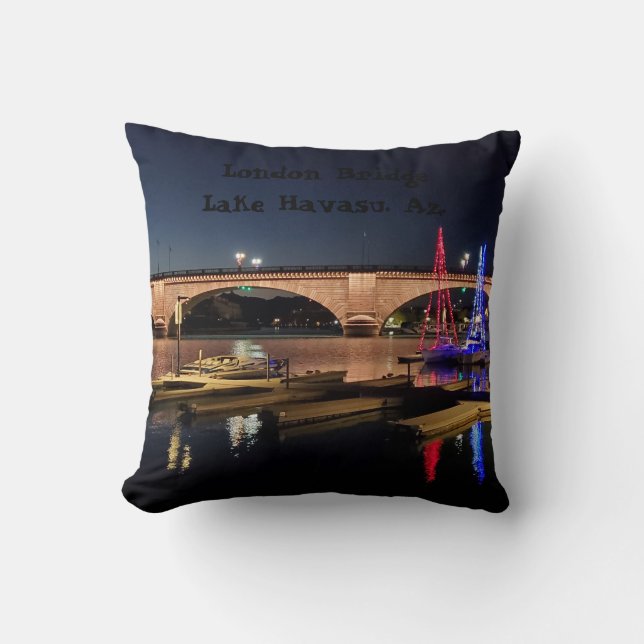 London Bridge Lake Havasu Throw Pillow (Front)