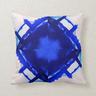 London Bridge modern abstract blue cushion