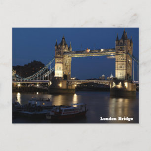 London Bridge, Night Sky Postcard