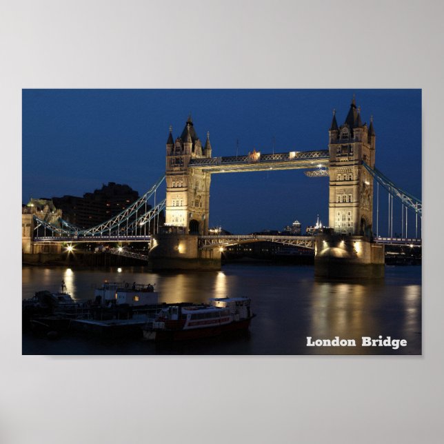 London  Bridge. Night Sky  Poster (Front)