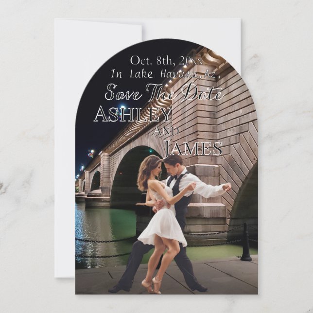 London Bridge Save the Date Invitation (Front)