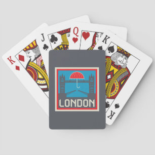 London Bridge with Umbrella Poker Cards