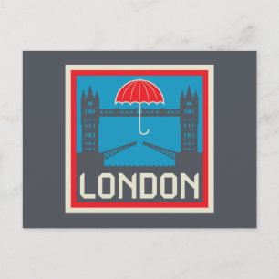 London Bridge with Umbrella Postcard