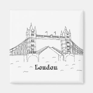 London Bridges Vacation Drawing Vacation Art Trave Magnet