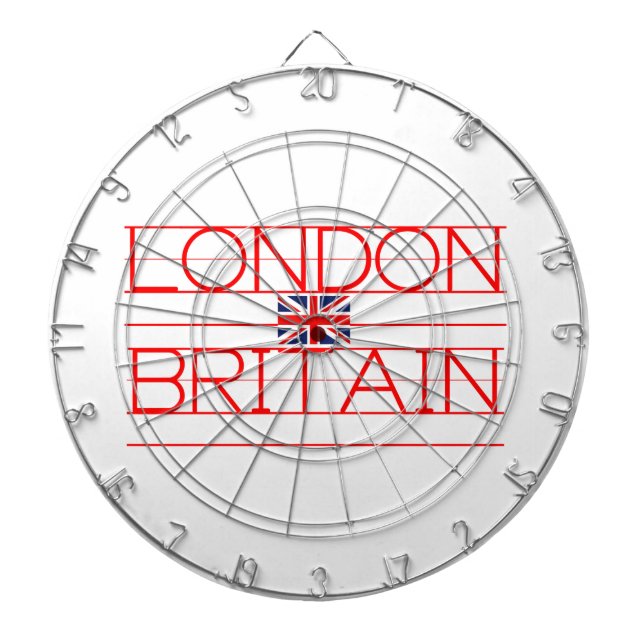 LONDON BRITAIN DARTBOARD WITH DARTS (Front)
