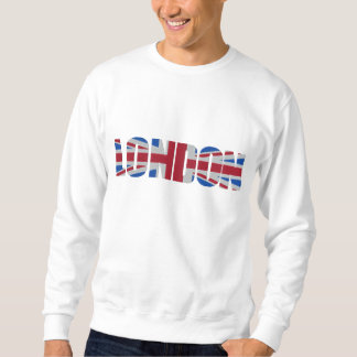 London British flag Great Britain Union Jack City Embroidered Sweatshirt