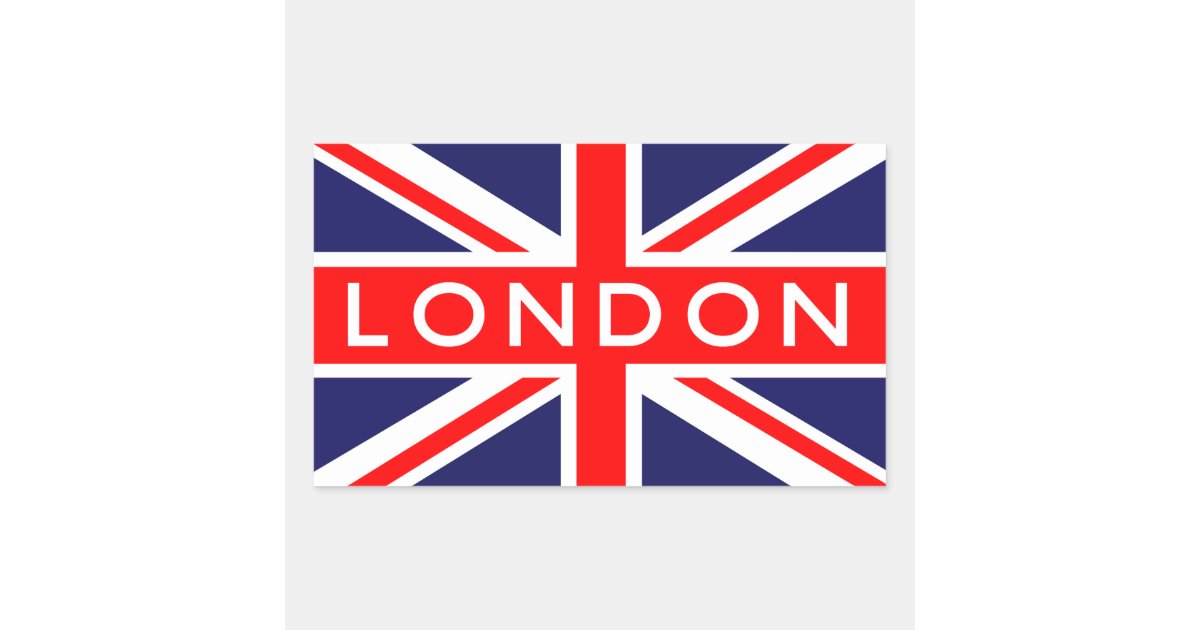 London : British Flag Rectangular Sticker | Zazzle