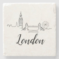 London British Illustration Stone Coaster